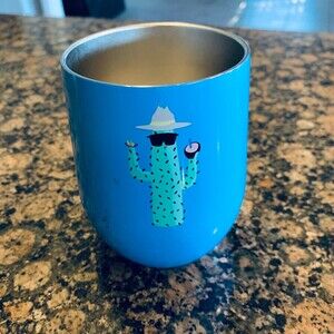 Target Shade & Shore Summertime Beach Cactus Print 12oz Wine Tumbler